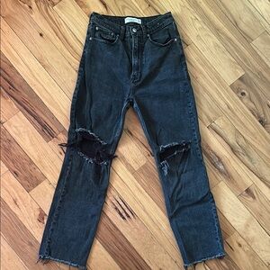 ABERCROMBIE & FITCH The Ankle Straight Ultra High Rise Jeans